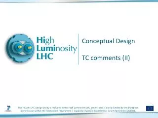 Conceptual Design TC comments ( II)