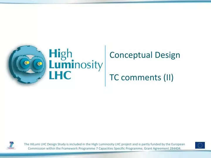 conceptual design tc comments ii