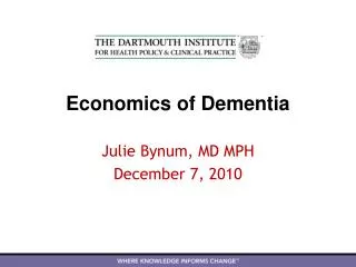 Economics of Dementia