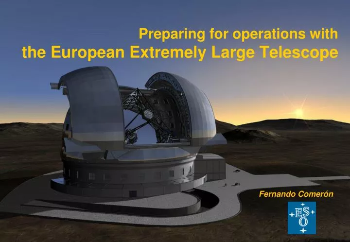 preparing for operations with the european extremely large telescope