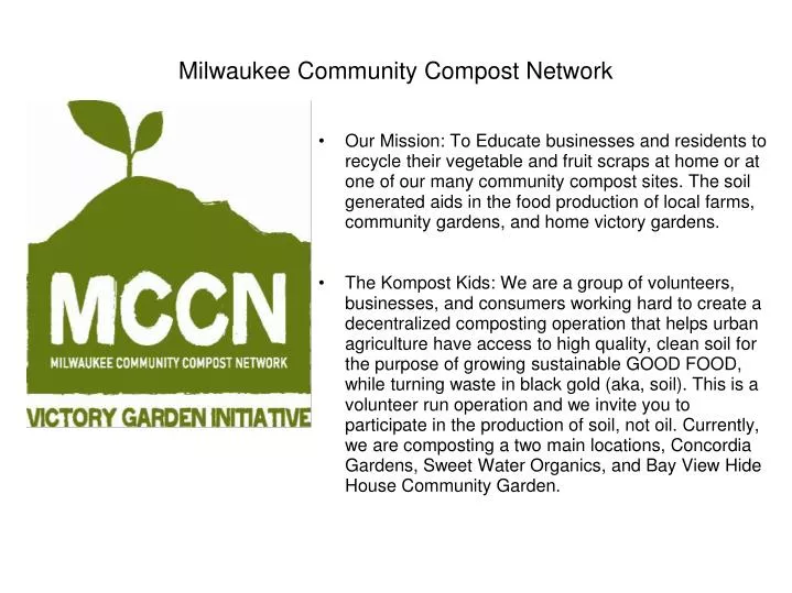 milwaukee community compost network