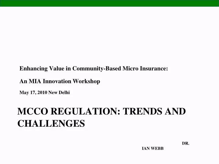 mcco regulation trends and challenges