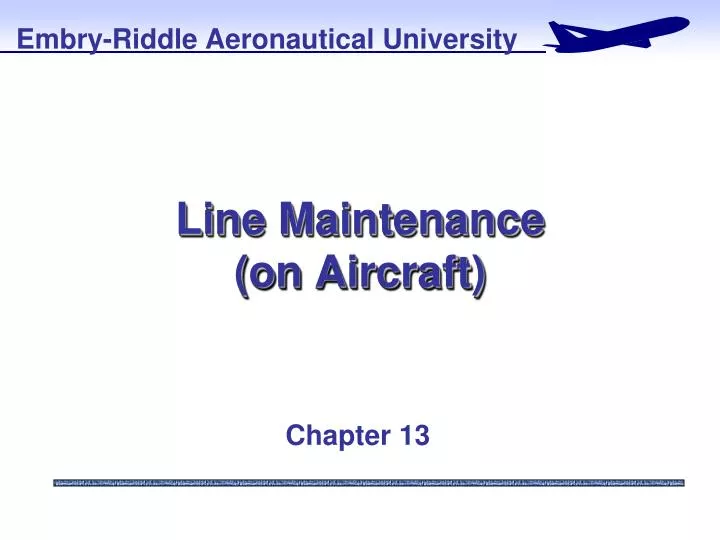 line maintenance on aircraft