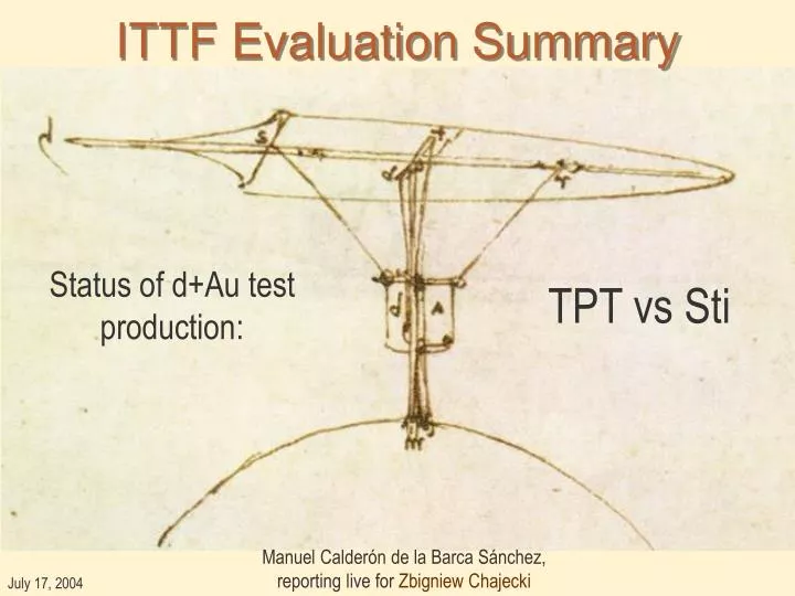 ittf evaluation summary
