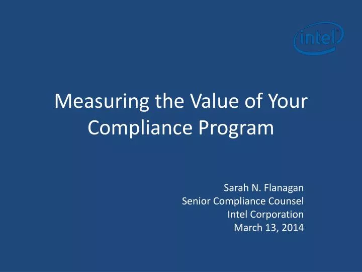 measuring the value of your compliance program