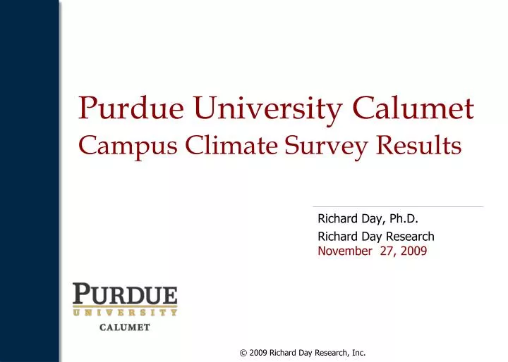 purdue university calumet campus climate survey results