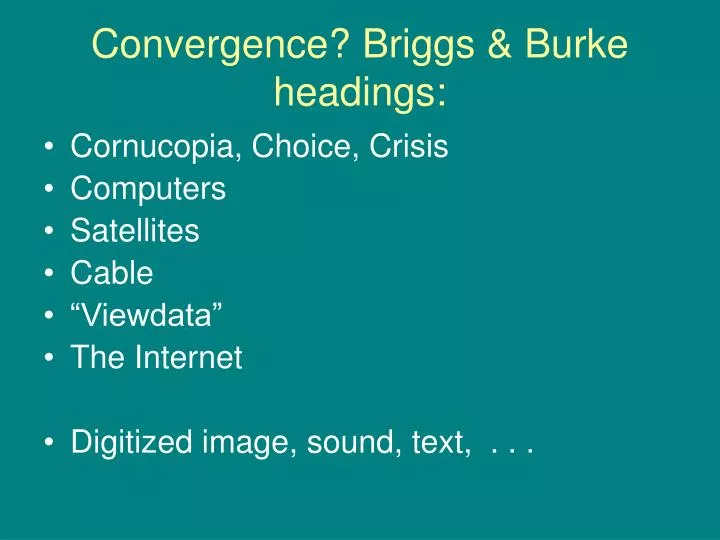 convergence briggs burke headings