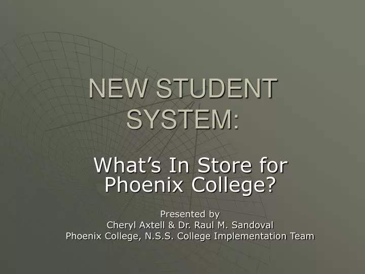 new student system