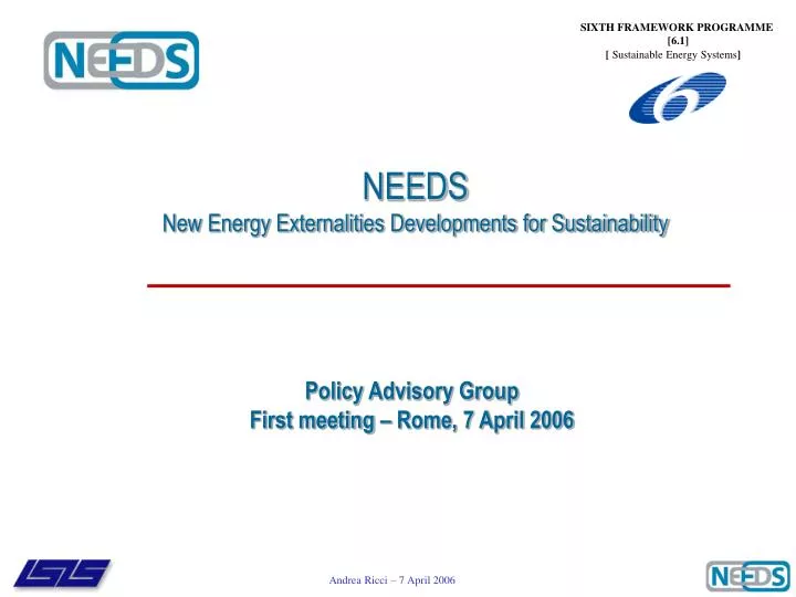 needs new energy externalities developments for sustainability