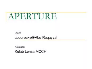 aperture