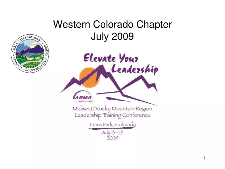 western colorado chapter july 2009