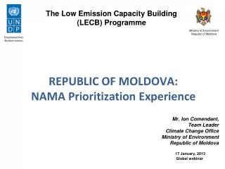 The Low Emission Capacity Building ( LECB) Programme