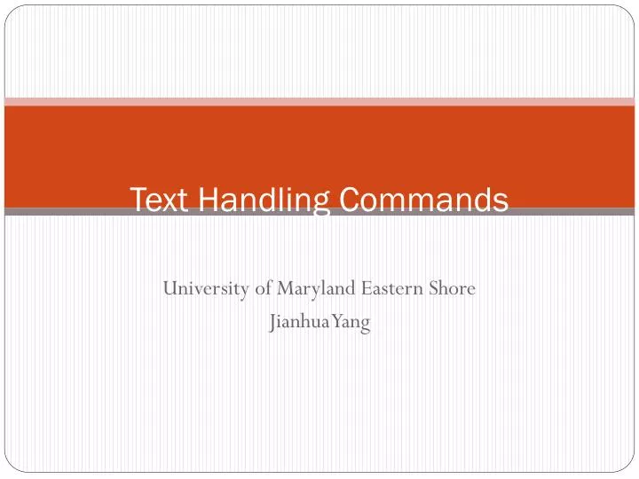 text handling commands