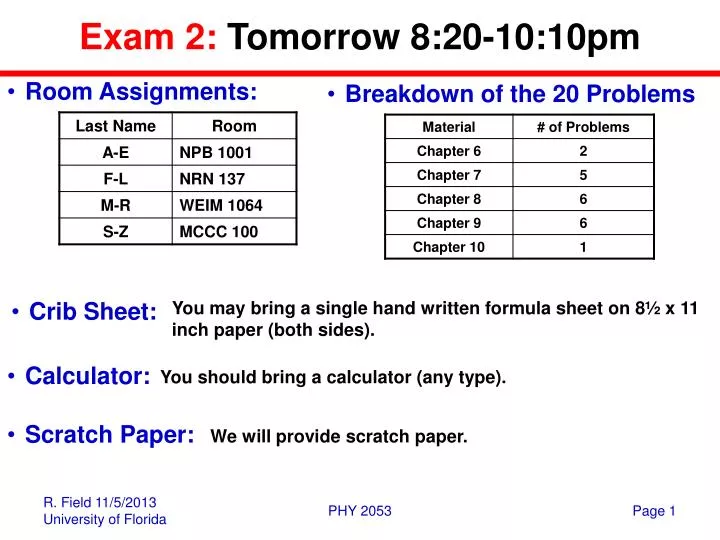 exam 2 tomorrow 8 20 10 10pm