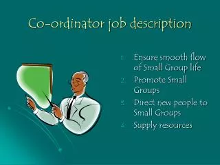 Co-ordinator job description