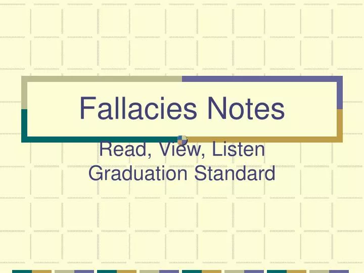 fallacies notes