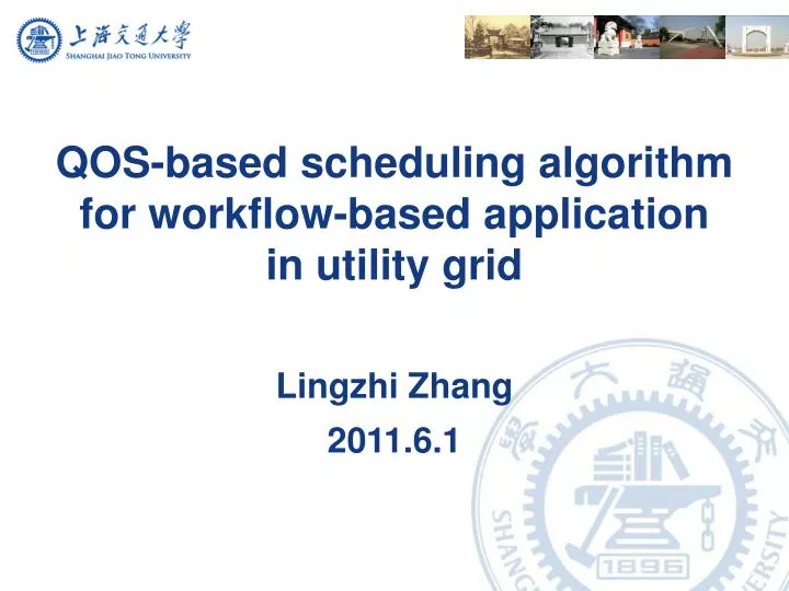 qos based scheduling algorithm for workflow based application in utility grid