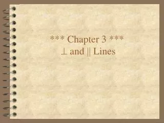 *** Chapter 3 *** ? and ?? Lines