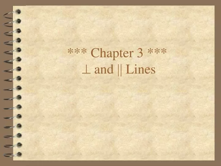 chapter 3 and lines