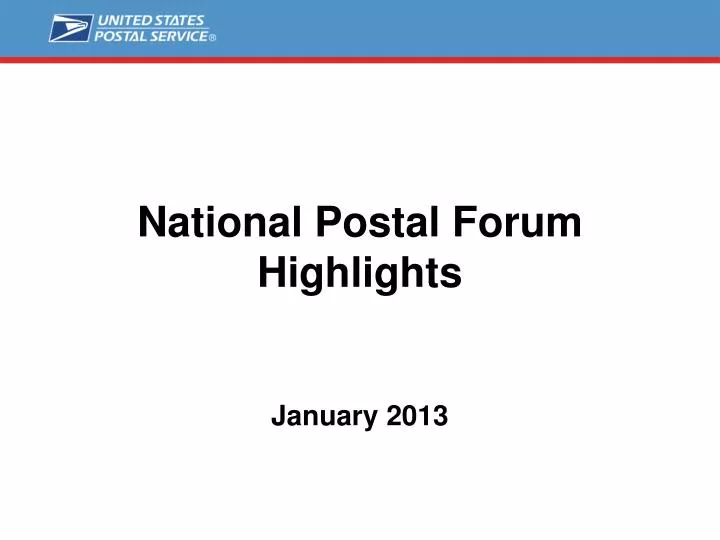 national postal forum highlights