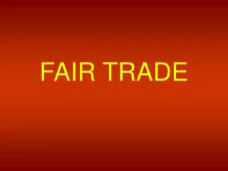 fair trade