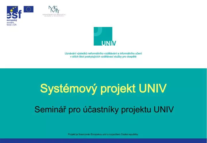 syst mov projekt univ