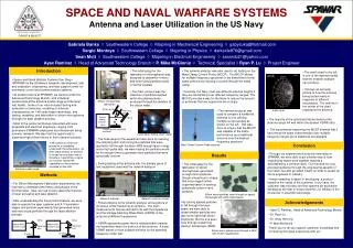 SPACE AND NAVAL WARFARE SYSTEMS Antenna and Laser Utilization in the US Navy