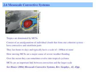 2.6 Mesoscale Convective Systems