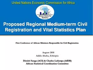 Proposed Regional Medium-term Civil Registration and Vital Statistics Plan