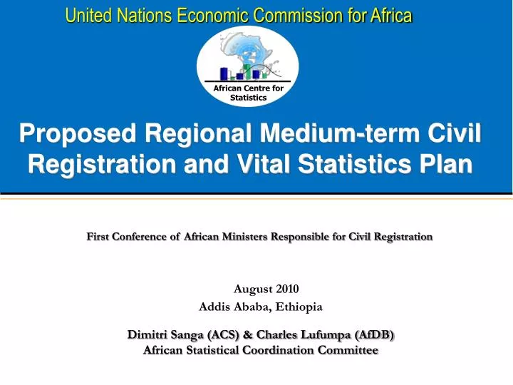 proposed regional medium term civil registration and vital statistics plan
