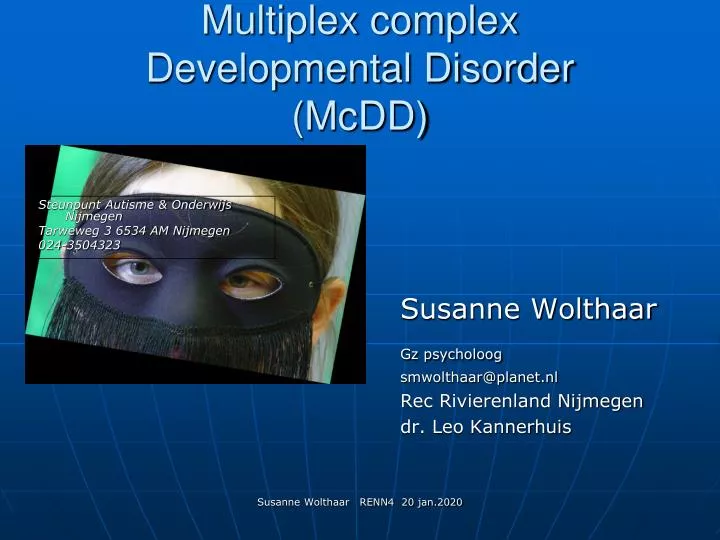 multiplex complex developmental disorder mcdd