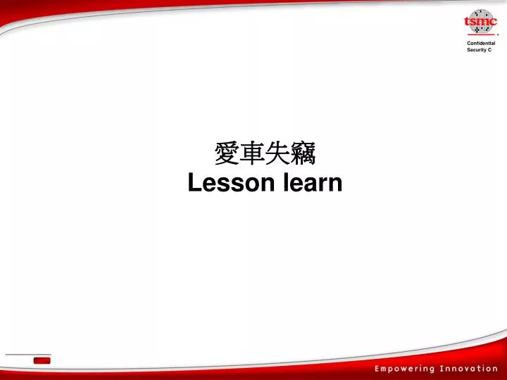 lesson learn