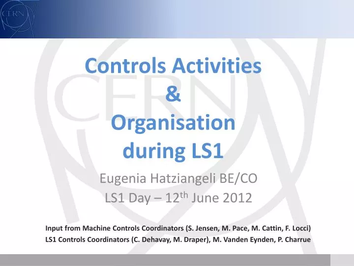 controls activities o rganisation during ls1