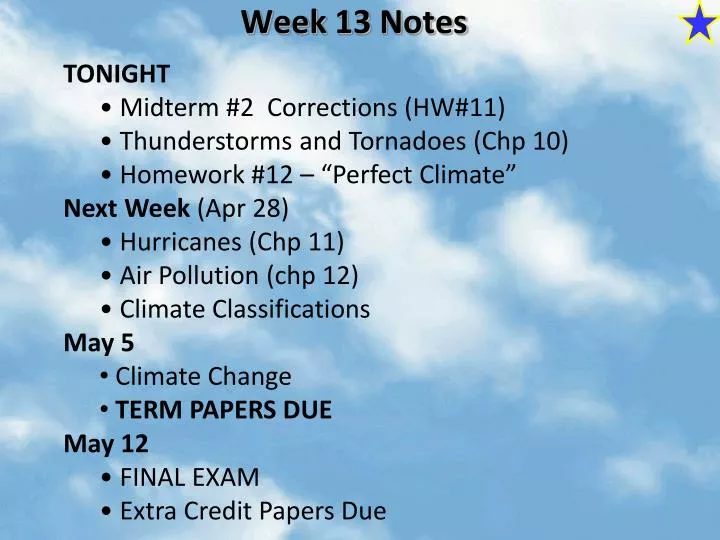 week 13 notes