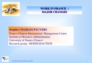 Brigitte CHARLES-PAUVERS Franco-Chinese International Management Center