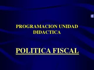 programacion unidad didactica