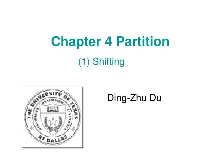 chapter 4 partition