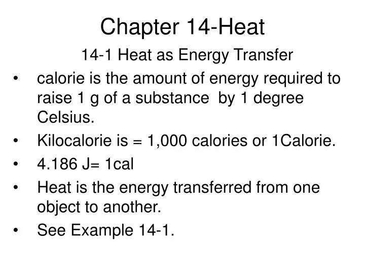 chapter 14 heat