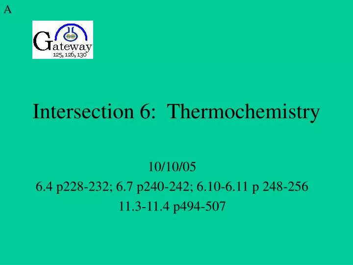 intersection 6 thermochemistry
