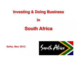 Investing &amp; Doing Business in South Africa