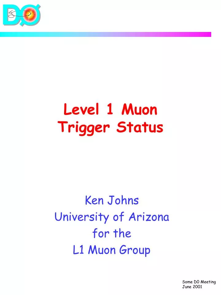 level 1 muon trigger status