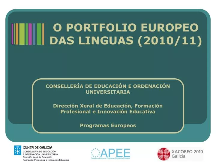 o portfolio europeo das linguas 2010 11
