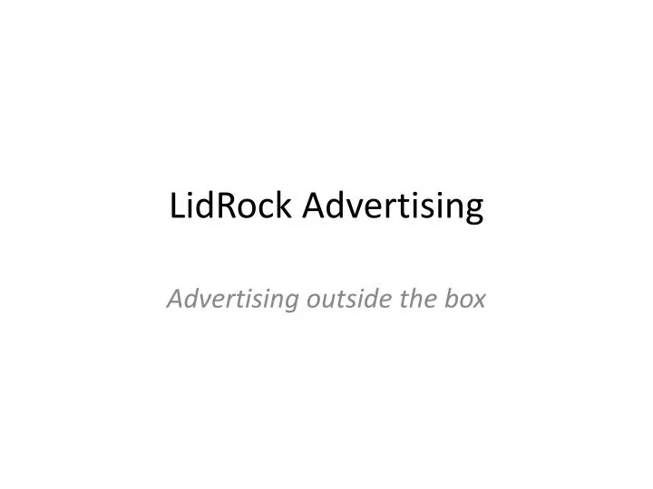 lidrock advertising