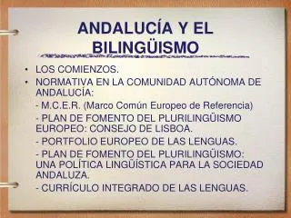 andaluc a y el biling ismo