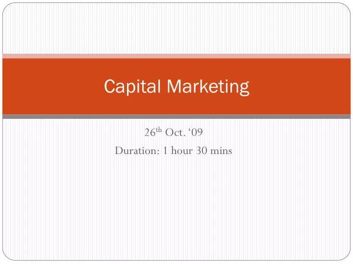 capital marketing