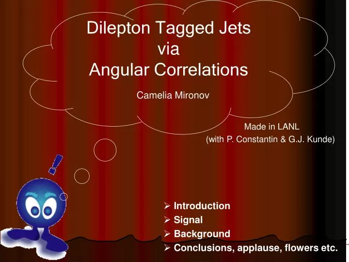 z0 l l jet made in lanl