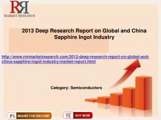 2013 Deep Research Report on Global and China Sapphire Ingot Industry
