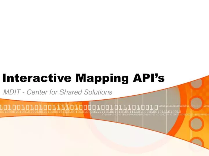 interactive mapping api s