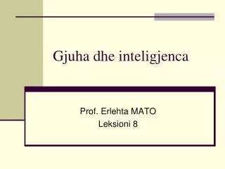 gjuha dhe inteligjenca