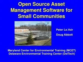 Open Source Asset Management Software for Small Communities